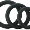 Ram Silicone Cock Rings negro 3 pzs