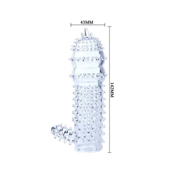 Funda pene texturizada transparente