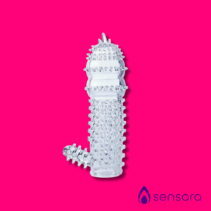 Funda pene texturizada transparente