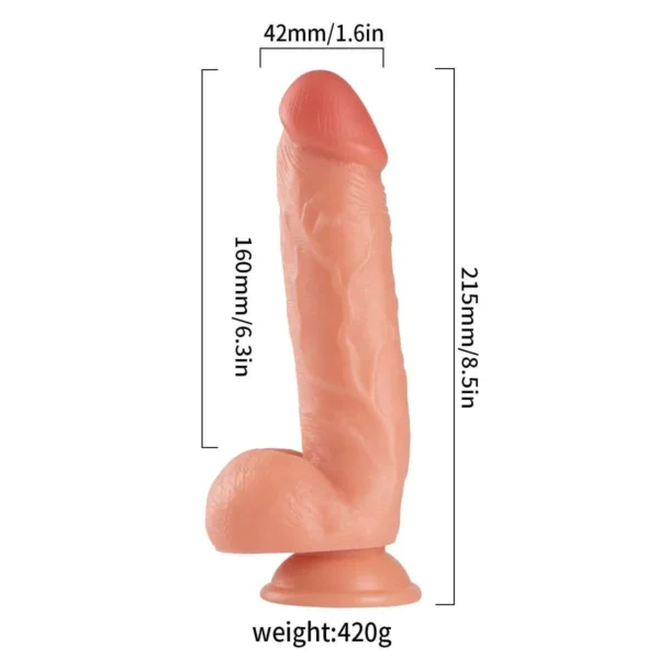 Dildo Realista 8.5" Tono Caucásico – Pure Envy